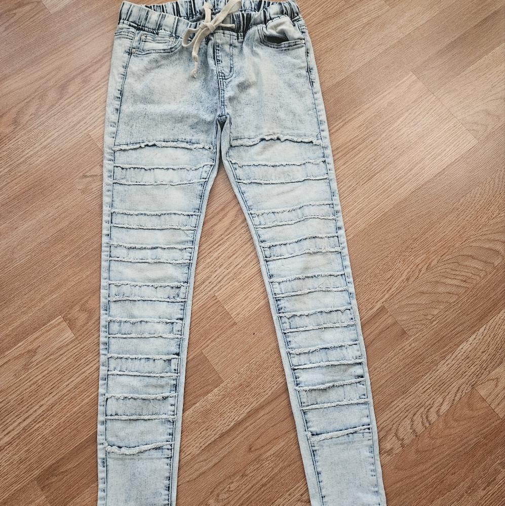 Women's Light Blue Distressed Jeans